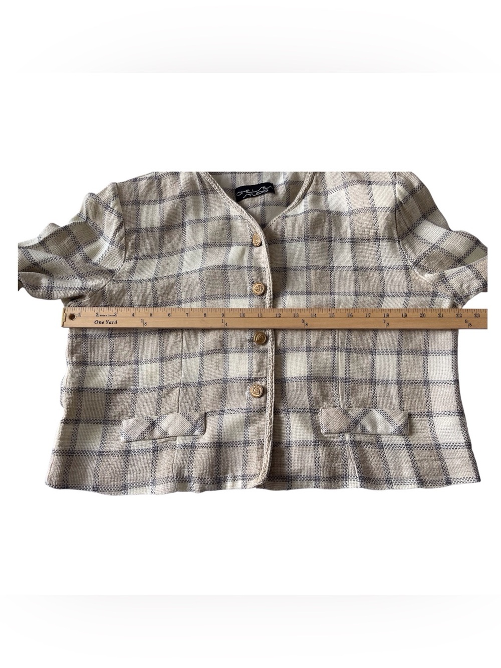 Vintage Women's Chelsea Studio Plaid Button-Up Jacket, 16 - Picture 11 of 15